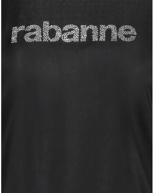 Rabanne Black T-Shirt Polyamide, Elastane