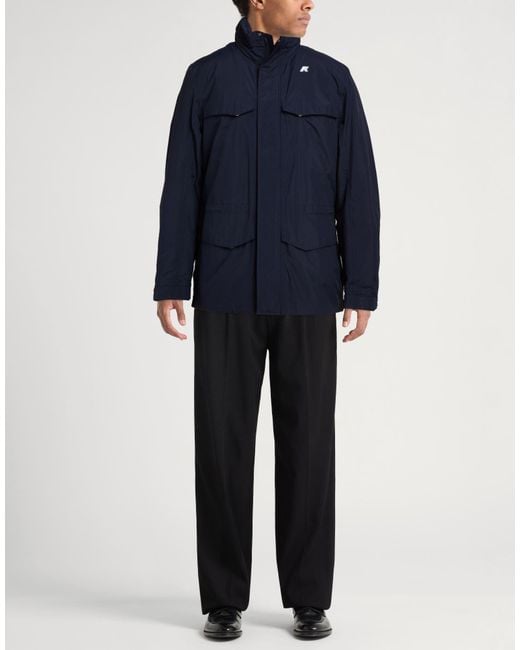 K-Way Blue Midnight Jacket Recycled Polyamide for men