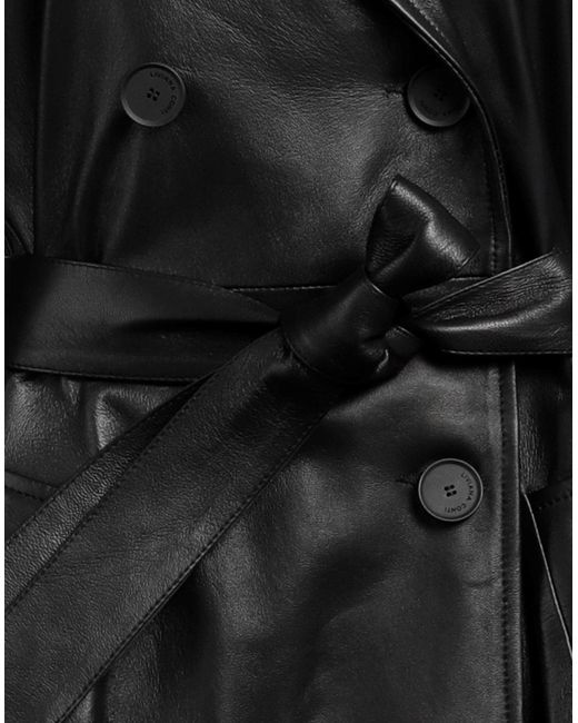 Liviana Conti Black Overcoat & Trench Coat