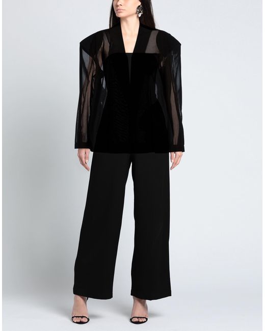 ALESSANDRO VIGILANTE Black Blazer Polyamide, Lycra