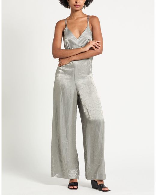 Ottod'Ame White Jumpsuit Viscose, Linen, Polyamide