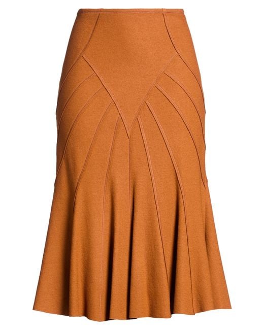 Angelo Marani Orange Midi Skirt