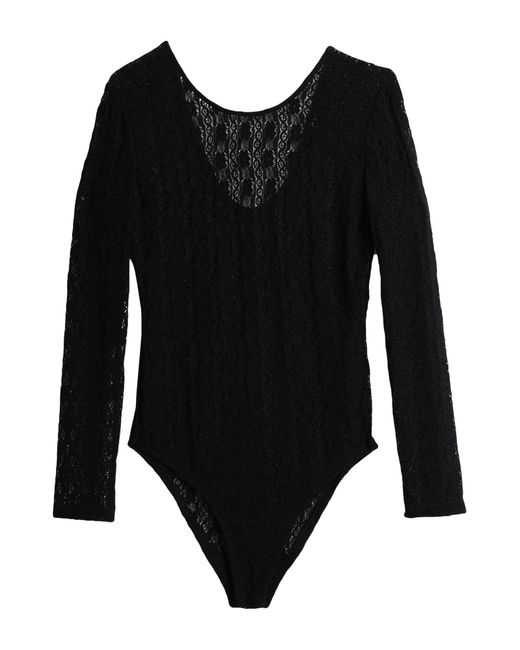 Maje Black Bodysuit Polyamide, Elastane, Polyester