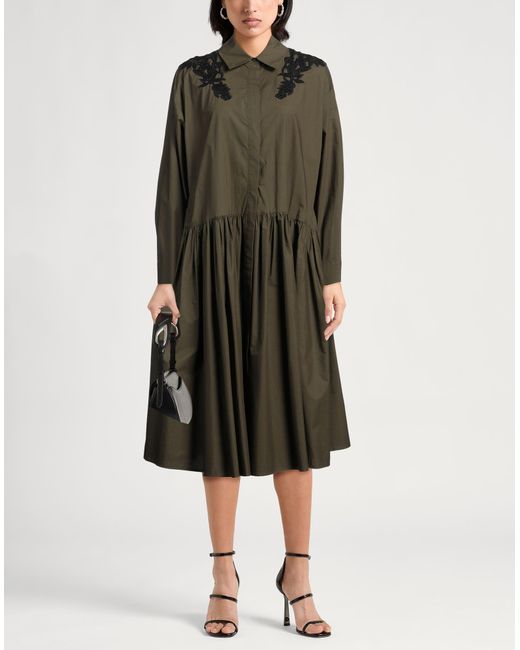 Ice Play Green Midi-Kleid