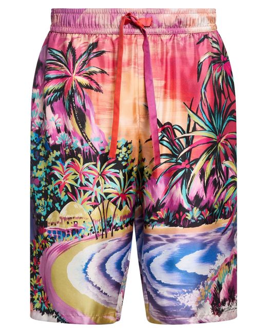 Dolce & Gabbana Red Shorts & Bermuda Shorts Silk for men