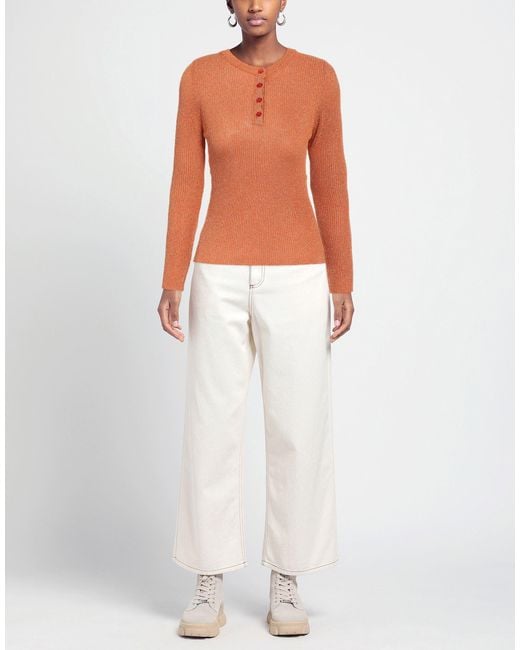 ViCOLO Orange Sweater Viscose, Polyamide, Metallic Polyester
