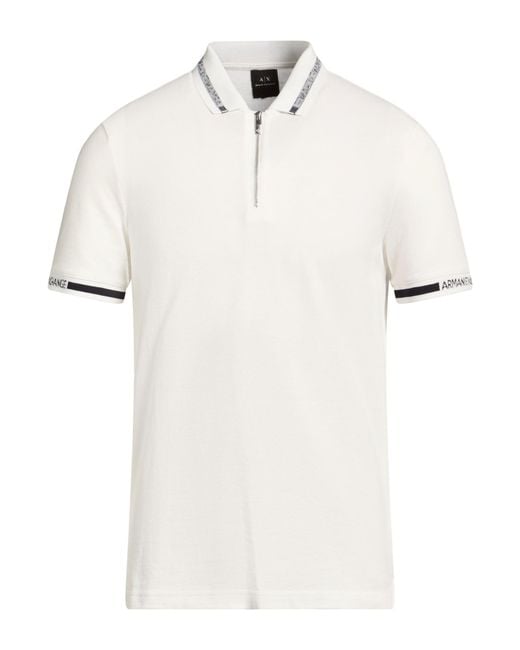 ARMANI EXCHANGE White Polo Shirts for men
