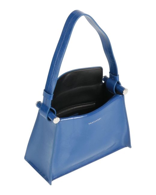 Trussardi Blue Bright Handbag Cow Leather