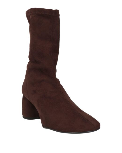 Angel Alarcon Brown Chocolate Ankle Boots Textile Fibers