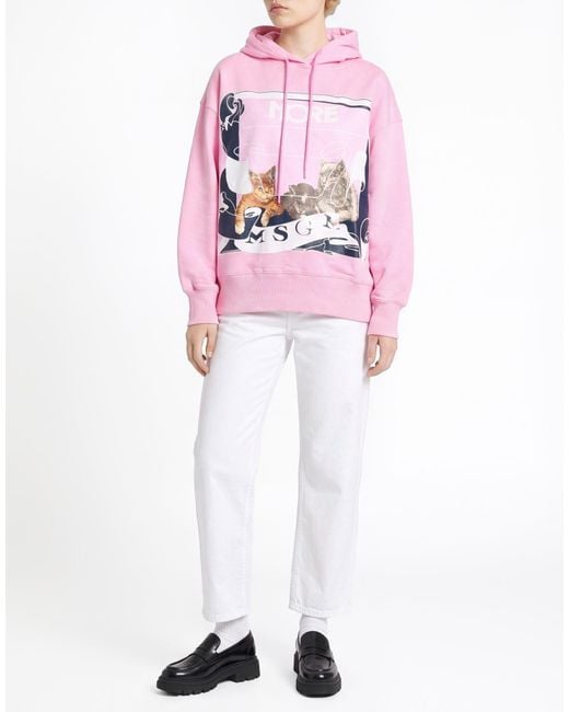 MSGM Pink Sweatshirt Cotton