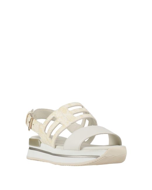 Hogan White Sandals
