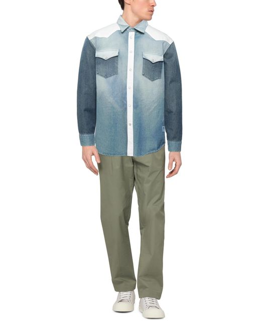 Harmont & Blaine Blue Denim Shirt Cotton for men