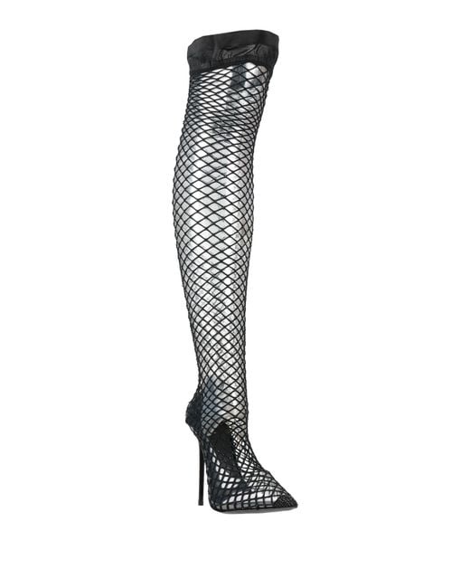 Le Silla White Boot Textile Fibers