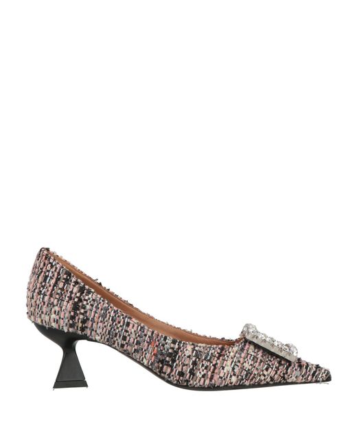 Roberto Festa Metallic Light Pumps Textile Fibers