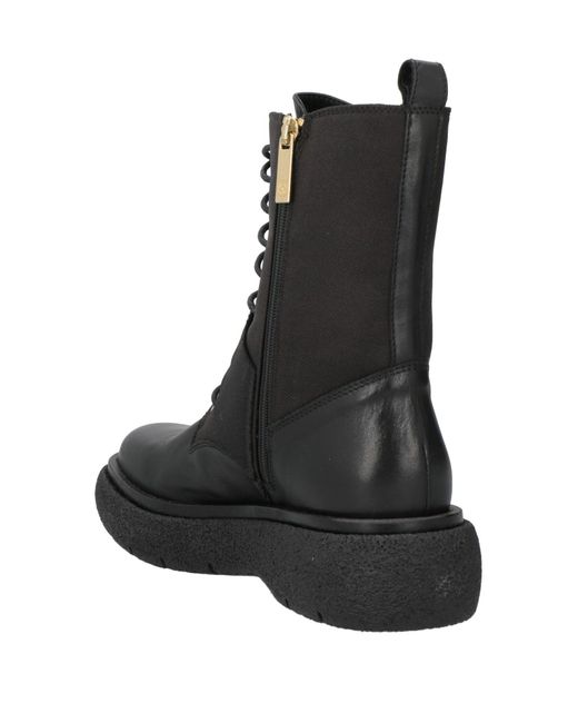 Carmens Black Ankle Boots Textile Fibers, Leather