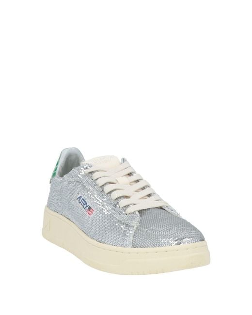 Autry White Sneakers Leather, Textile Fibers