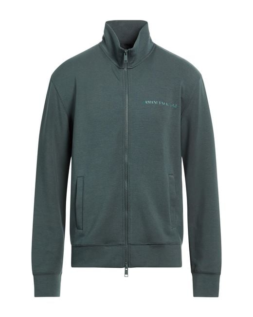 ARMANI EXCHANGE Green Sweatshirt Modal, Polyester, Elastane for men