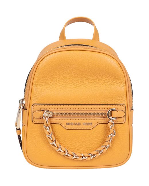 MICHAEL Michael Kors Orange Elliot Leather Backpack With Logo