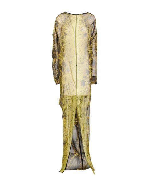 Rick Owens Metallic Maxi Dress Silk