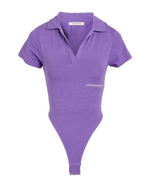 hinnominate Purple Bodysuit Cotton, Elastane
