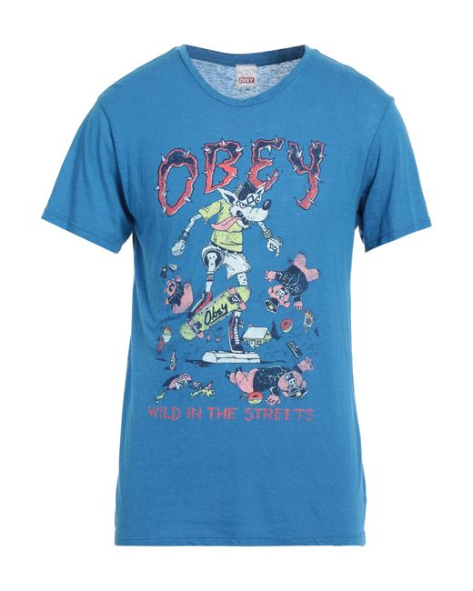 Obey Blue T-shirt for men