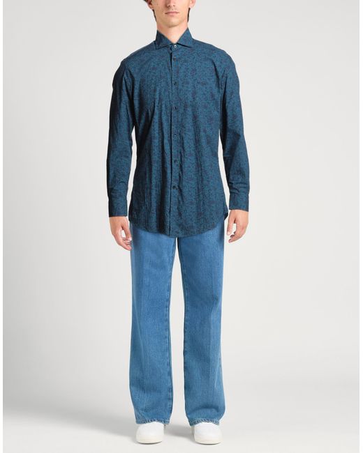 Harmont & Blaine Blue Shirt Cotton for men