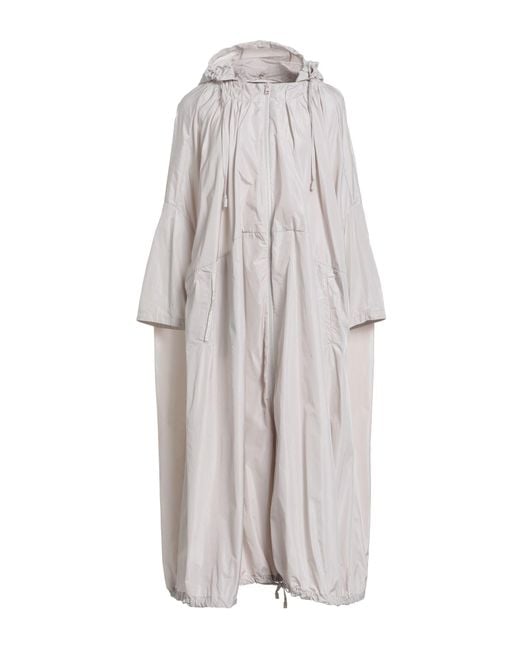 Herno Gray Overcoat & Trench Coat Polyester