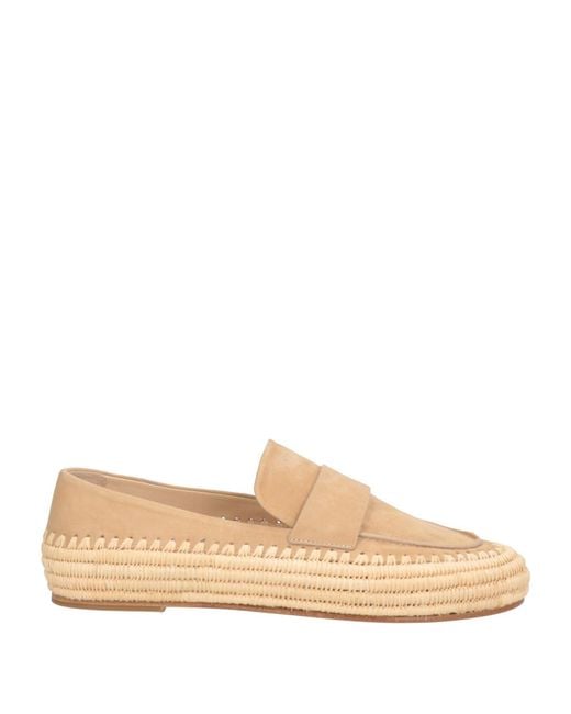 Paloma Barceló Loafers Kidskin, Natural Raffia