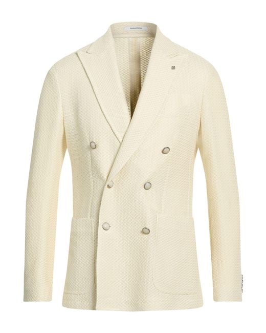 Tagliatore Natural Ivory Blazer Cotton for men