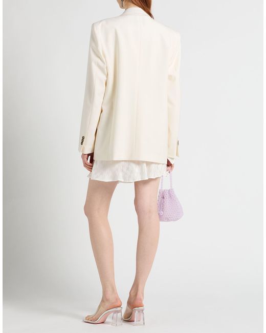 MSGM White Blazer Virgin Wool, Elastane
