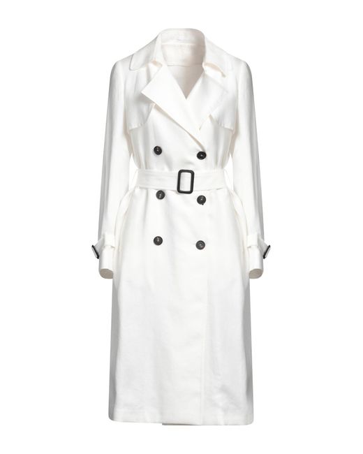 Tagliatore White Overcoat & Trench Coat