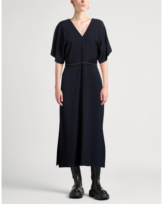Boss Blue Midi Dress Acetate, Viscose