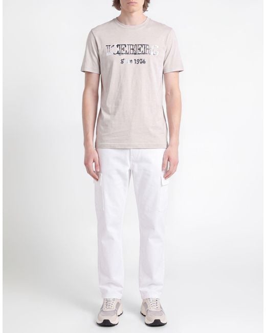 Iceberg White T-Shirt Cotton for men