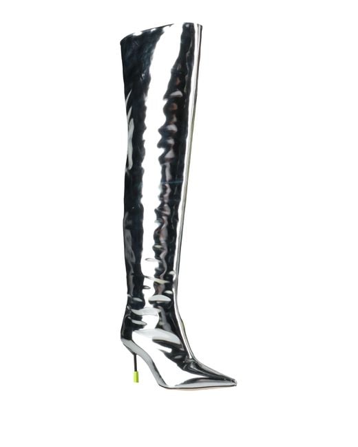 MSGM White Boot Textile Fibers