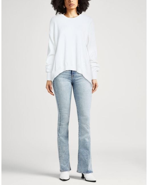 Alpha Studio White Sweater Cotton