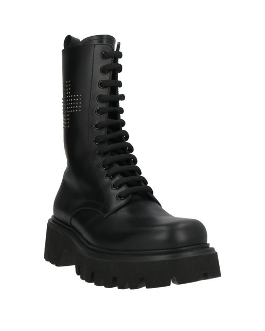 MICH SIMON Black Boot Leather for men