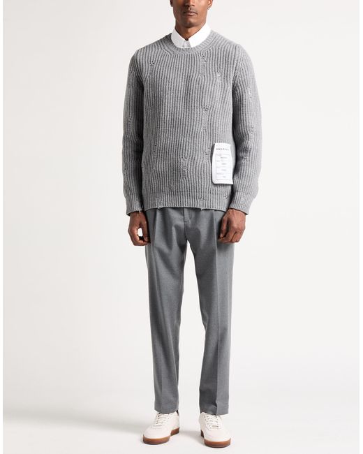Amaranto Gray Sweater Wool, Polyamide for men