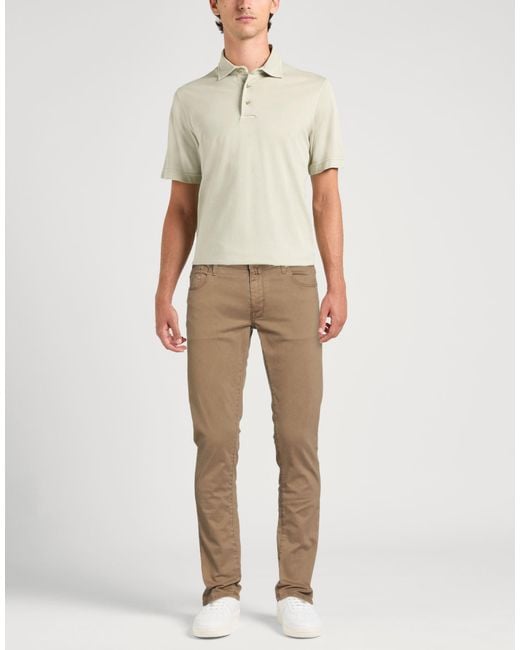 Jacob Cohen Natural Camel Pants Cotton, Lyocell, Elastane for men