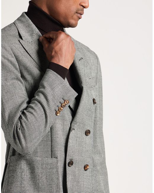 Eleventy Gray Suit Wool, Elastane for men