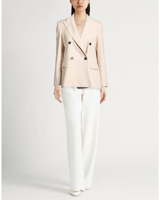 Marella Natural Blush Blazer Polyester, Viscose, Elastane