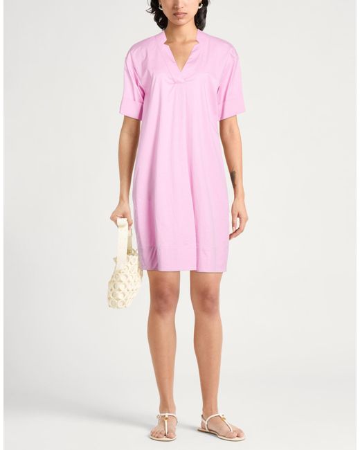 Peserico Pink Mini Dress Cotton, Elastane