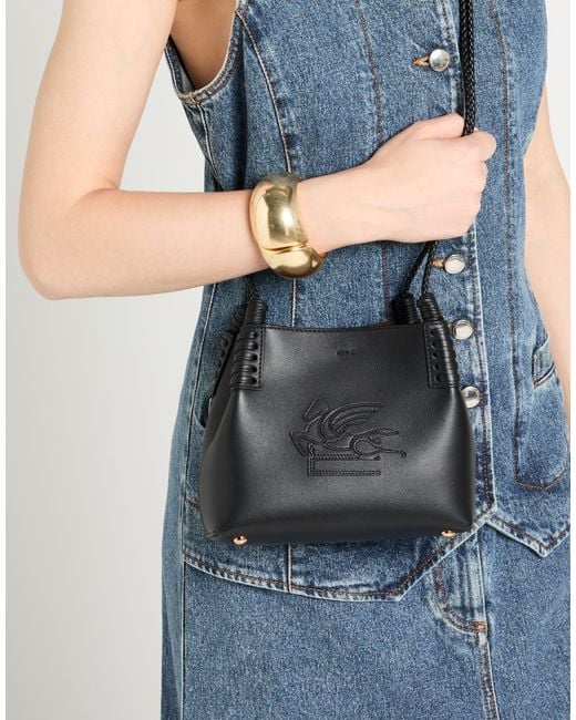 Etro Black Cross-Body Bag Leather