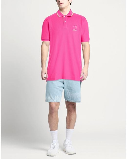 Psycho Bunny Pink Polo Shirts for men