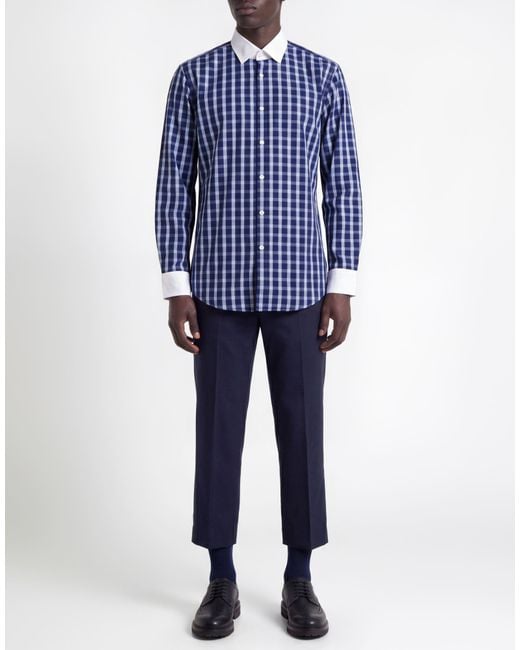 Boss Blue Shirt Cotton for men