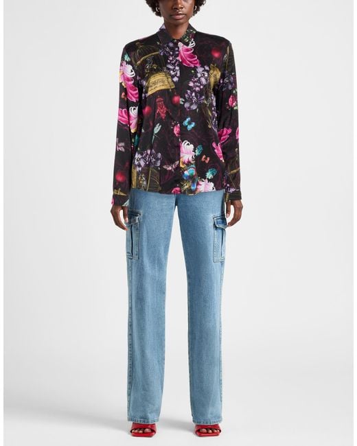 Versace Jeans Couture Black Shirt Viscose, Elastane