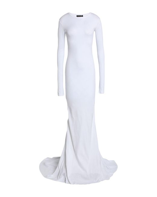 Robe longue Ann Demeulemeester en coloris White