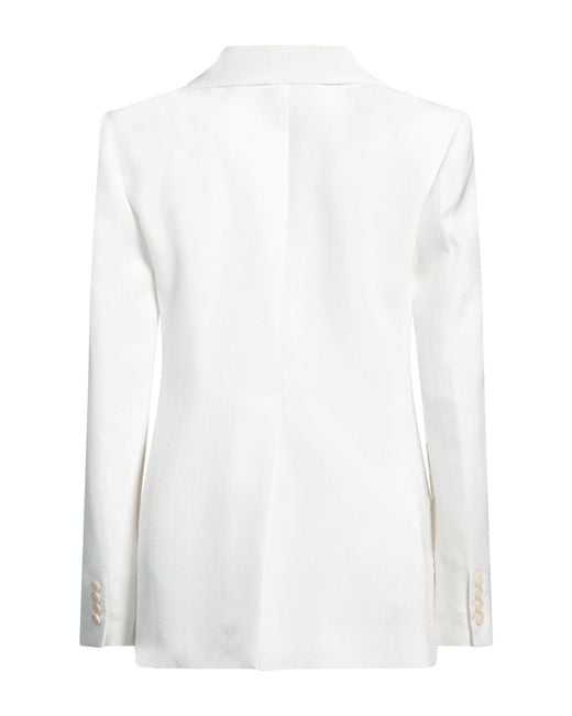 Victoria Beckham White Blazer Viscose
