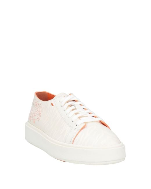 Santoni White Trainers