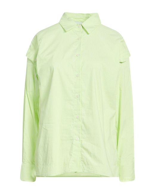 Gaelle Paris Green Shirt Cotton, Polyamide, Elastane