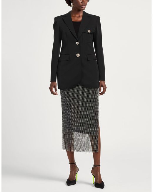 Gaelle Paris Black Blazer Polyester, Elastane
